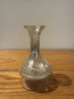 Vtg 6 In Tall Silver Mercury Glass Bottle Vase