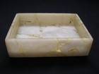 Rare Mike   Ally Taj Milky White Quartz Gold Accent Bath Soap Dish Retail  555