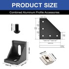 34 Pcs 3030 Corner Bracket Aluminum Extrusion Hardware L Shape Angle Hook Kit