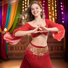 Belly Dance Hip Scarf Belt With Coins Belly Dancing Skirt Dancer Belt For Bellyd