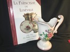 French Faience Ewer   Pitcher Mid Century Lunneville France 