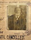 British Army Of The Rhine 1918 1919 Id To German Man Born 1848 Ausweis