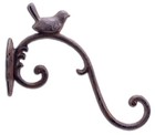 Cast Iron Bird Plant Hanger Hook Bracket 11  Rustic Wall Mount Outdoor