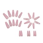 Long Coffin Full Cover Press On Nail Ballerina False French Fake Nails Set 24pcs