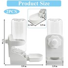 2 Pcs Rabbit Water Dispenser For Cage 17 Oz Hanging Guinea Pig Water Bottle N   
