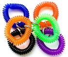 Wholesale 12 50 100 500 Pcs Spiral Wrist Coil Key Chain Key Ring Holder 6 Colors