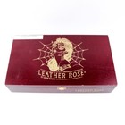 Deadwood Tobacco Co  Leather Rose Torpedo Wood Cigar Box 11 25  X 6 5  X 2 5 