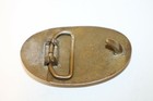 Antique Style Civil War Texas Star Belt Buckle Military Solid Brass Oval  