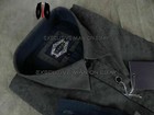Mens Shirt Dark Navy Blue Paisley Jacquard Cesari By Platini Button Up Slim Fit