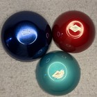 Emalox Set Of 3 Anodized Aluminum Bowls Norway Mcm Blue red aqua