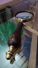 Antique Brass Heavy Magnifying Glass Vintage Magnifier Collectible