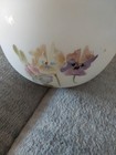 Washington Glass Company Rose Vase Hand Painted Yellow To White Satin Glass