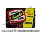 1950s Columbia Beer Tap Knob Sign Vintage Metal Tin Sign Courtyard Homes