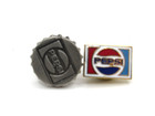 Vintage Pepsi Cola Service Award Tie lapel Pin Tac 1970s Lot Of 2 Enamel Pewter