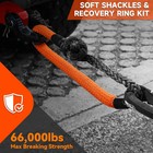 Large Synthetic Soft Shackle 1 Inch X 36 Inch Rope Shackle Recovery Kit  66000 L