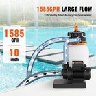 Sand Filter Above Ground 0 33hp Pool Pump 1585gph Flow 10  6-way Valve