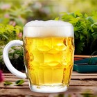 Glass Beer Mug  With Handle  Glass  Clear  19 Ounce