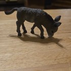 Small Gray Plastic Donkey Animal Figurine