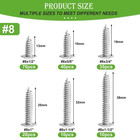 185pcs  8 Wood Screws phillips Modified Truss Head Screws For Wood 410 Stainless