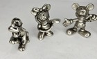 Vintage  2  Mickey Minnie Donald Duck Pluto Metal Miniature Figurines Disney