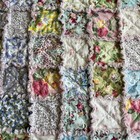 Florals Rag Quilt Cotton Blanket rag Quilt baby Colorful 48    X 42    Soft Cotton