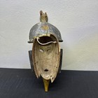 African Tribal Mask Kwele Kota Style Hand Carved Wood Gabon Congo