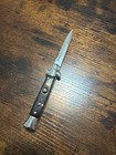 9  Classic Italian Milano Spring Assist Open Folding Stiletto Pocket Knife Blade