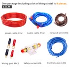 Car Amplifier Cable Subwoofer Wiring Power Amp Rca Wire Kit Audio 1500w 8gauge