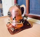 Vintage Antique Decorative Copper Brass Replica Deep Sea Divers Diving Helmet