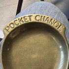 Vintage Solid Brass  pocket Change  Dish - Mid Century