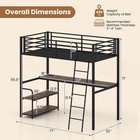 Twin Loft Bed With Desk   Shelves  Heavy Duty Bed Frame W  Charging Station