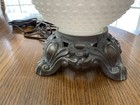 Vintage Hobnail Milk Glass Lamp Double Globes Twist Switch Hurricane Globe 