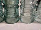 Lot Of 4 W  Brookfield Aqua Glass Telegraph Insulator Cd 145 Fizzy Bubbles A   C