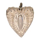 Vtg New In Box Waterford Crystal Love Heart Pendant Sterling Necklace 2 5 