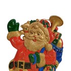 Vintage Christmas 3d Santa 12  Wall Hanging Plastic Mid Century Holiday Decor 