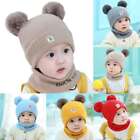 Winter Warm Toddler Kids Beanie Balaclava Cap   Scarf Set Girl Boy Baby Knit Hat