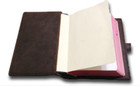 Book Jacket Cover Slipcase Genuine Cow Leather Customize Handmade Brown Z916