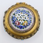 Micromosaic Box Forget-me-nots Antique Grand Tour Italy