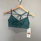 Alo Yoga Sunny Strappy Bra Size Xs Sea Grass Glossy