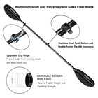 Kayak Paddle 4 Pieces Aluminum Shaft And Pp Blade Floating 86 6in 220cm  90 5   