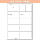 2  X 4  Shipping Address Labels Blank Mailing Stickers 10 Up For Laser inkjet