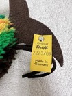 Vintage Steiff Wool Felt Green Orange Striped Angel Fish Original Tag Button