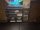 Vintage Magnavox Integrated Stereo System With Belt Drive Turntable And Panasoni