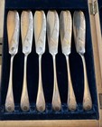 Antique  Silver Plate  deco Flatware Set Fish Forks Knives Art Nouveau deco