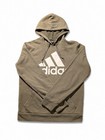 Adidas Golf Fleece Hoodie Pullover Olive Men s Medium Hooded Logo Pockets Cotton