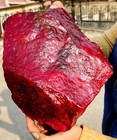Dyed 3200ct Puls  Red Ruby Natural African Certified Gemstone Big Rough Jnl