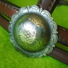 Gorgeous Vintage Hand Engraved Sterling Silver Overlay Headstall bit Hangers