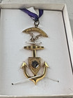 Rare Vtg  Knights Of Columbus Past Grand Knight Medal W  Purple White Ribbon