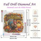 Diydecorfun Thanksgiving Turkey Diamond Painting Kits For Adults  5d Qd107