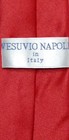 Vesuvio Napoli Boys Clip-on Necktie Solid Red Color Youth Neck Tie